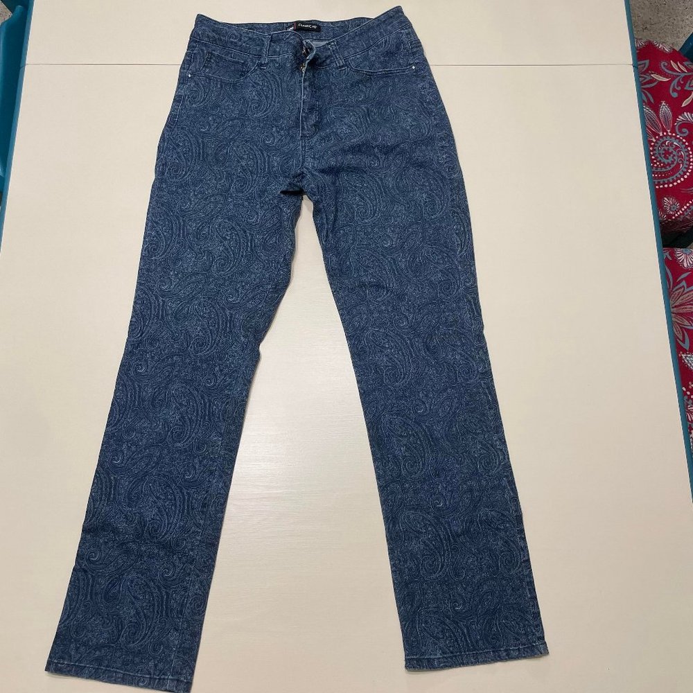 Lee▪️Paisley Classic Fit Jeans Size 12 Medium